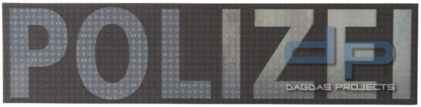 Schriftzug Polizei Steingrau Reflektierend 28 x 7 cm