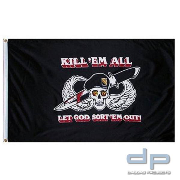Flagge Kill em All Let God Sort Em Out