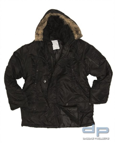 US FLIEGERPARKA N3B BASIC SCHWARZ