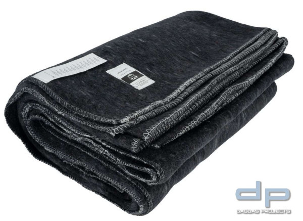 Mil-Tec Jail Blanket with Stripes (Wolldecke 195 x 150cm) in dunkelgrau
