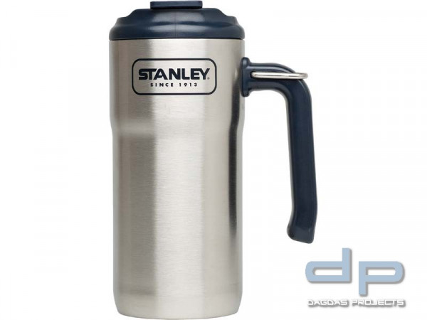 Stanley Adventure Steel Travel Mug, 473 ml,doppelwandige Isolation, Klappdeckel, Edelstahlring