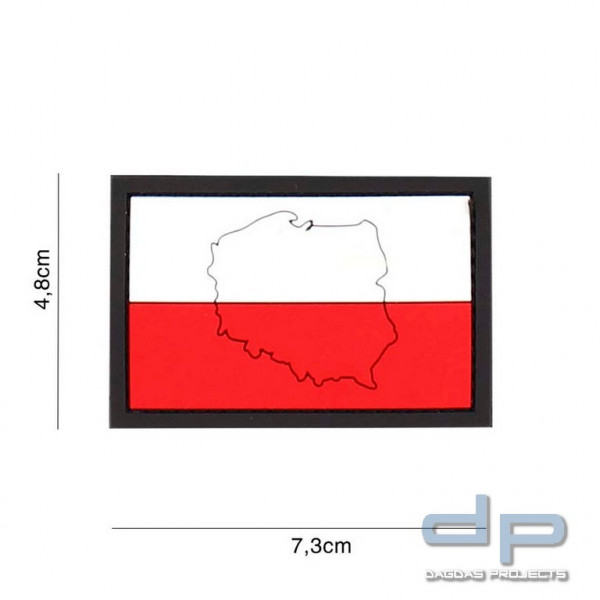 Emblem 3D PVC Polen mit Kontur