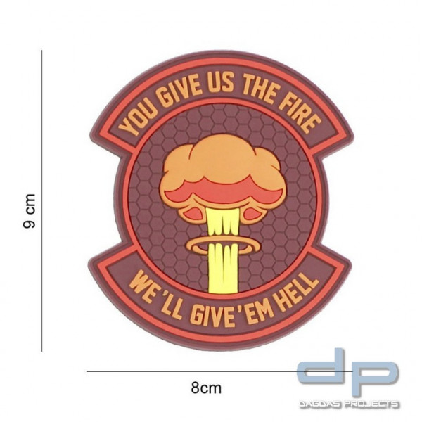 Emblem 3D PVC We give &#039;em hell #8092