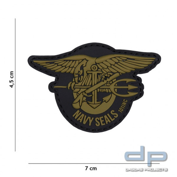 Emblem 3D PVC Navy Seals grün