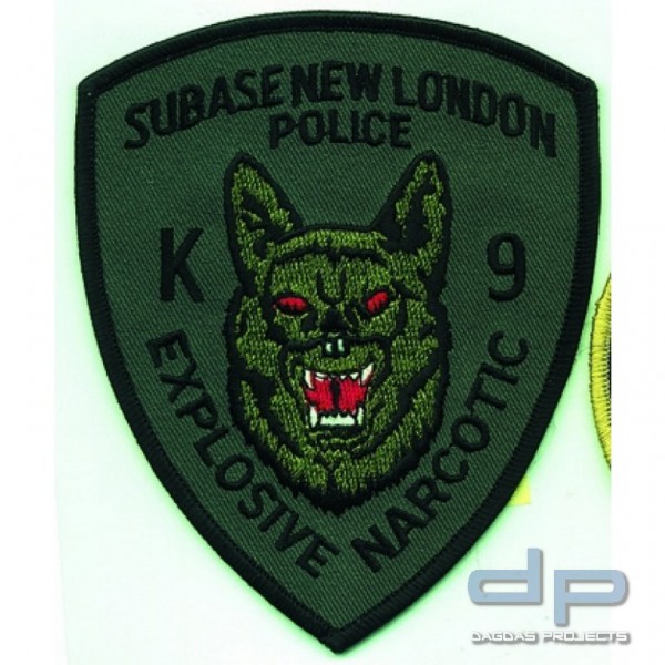 Stoffaufnäher - Subase New London Police - K9 Unit