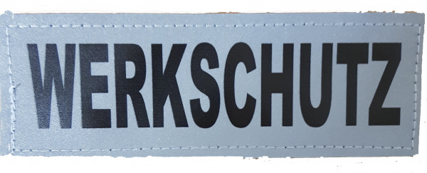 Reflexschild - matt - Klett - 15x5cm - silber - Textfarbe: Schwarz WERKSCHUTZ