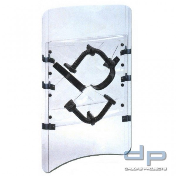 Polizei-Schutzschild - ESP Police-Shield - robust - mit ergonomischem Griff und Schlagstockhalterung