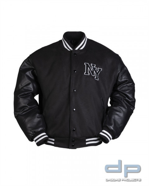 NY BASEBALL JACKE M.PATCH SCHWARZ