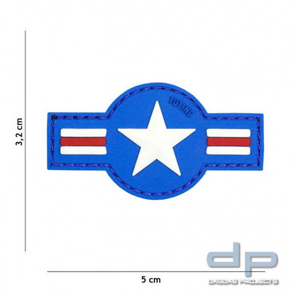 Emblem 3D PVC U.S. Air Force blau