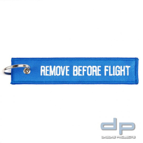 Schlüsselanhänger Remove Before Flight Blau