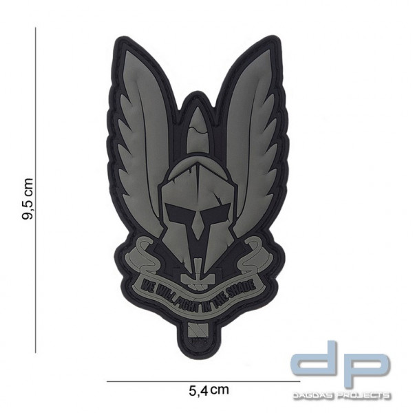 Emblem 3D PVC Spartan schwarz