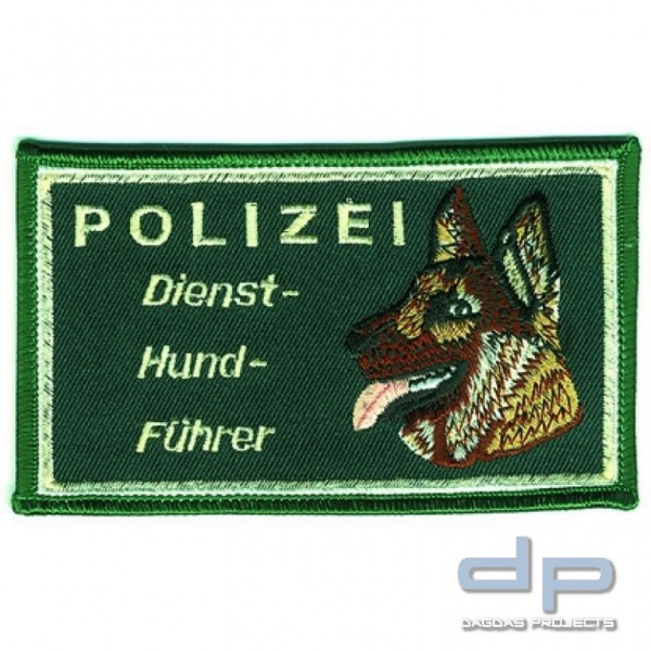 Stoffaufnäher - POLIZEI-Diensthundeführer (rechteckig)