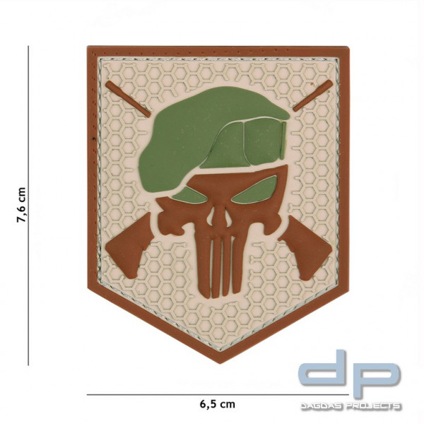 Emblem 3D PVC Commando Punisher Coyote