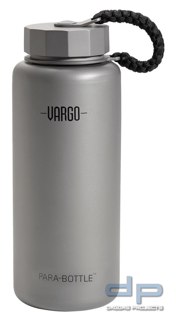 Vargo Titan-Wasserflasche – Komplett Aus Titan, Mit Grünem Kunststoffdeckel (BPA-frei), Ultraleicht & Biokompatibel