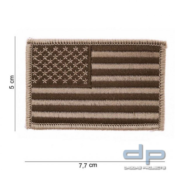 Emblem Stoff Flagge USA Desert