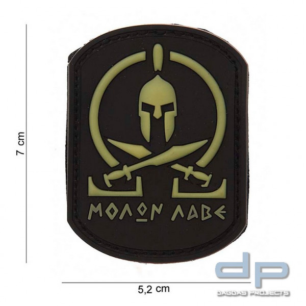 Emblem 3D PVC Molon Labe Spartan SWAT