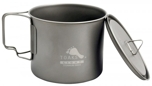 Toaks Titanium Pot 550 ml Ultralight mit Deckel