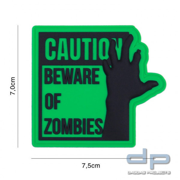 Emblem 3D PVC Caution grün