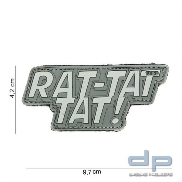 Emblem 3D PVC Rat-tat tat grau