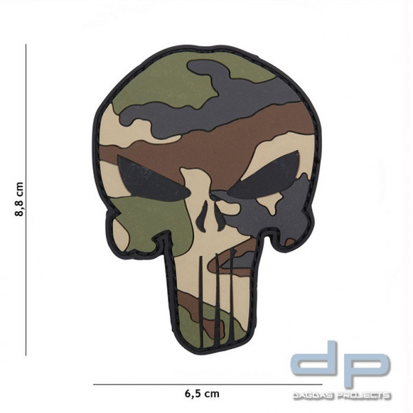 Emblem 3D PVC Punisher Französich Camo