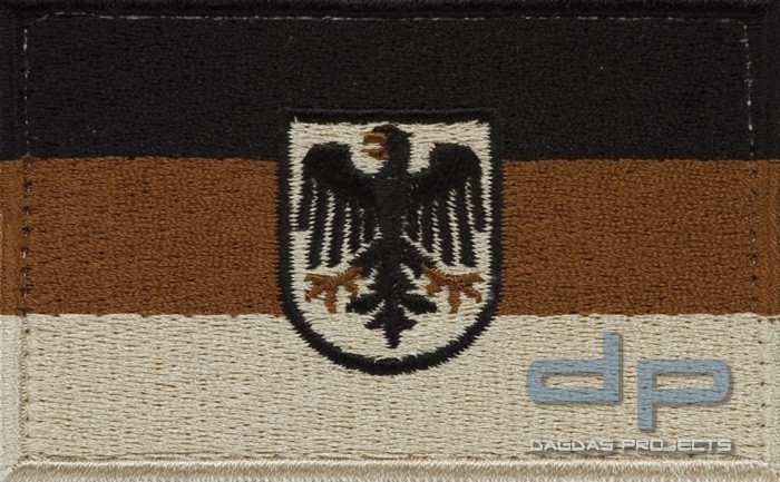 Patch Deutschland Flagge DEU PVC Klein Oliv Sand