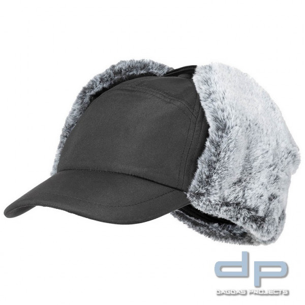 Winter Cap, &quot;Trapper&quot;, schwarz