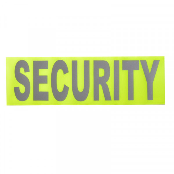 Aufschrift, reflektierend, SECURITY, 33 x 10 cm, neongelb, groß-Copy
