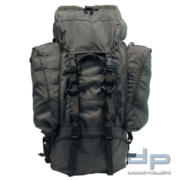 Rucksack, &quot;Alpin 110&quot;, oliv, 2 abnehmbare Seitentaschen