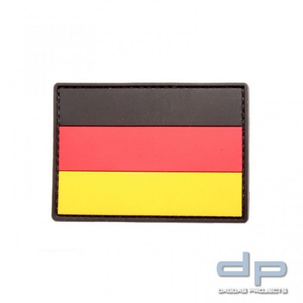 Klettabzeichen Deutschland Flagge - gummiert Farbig
