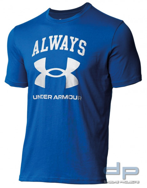 UNDER ARMOUR CHARGED COTTON ALWAYS SHIRT in Foliage Green und Blau