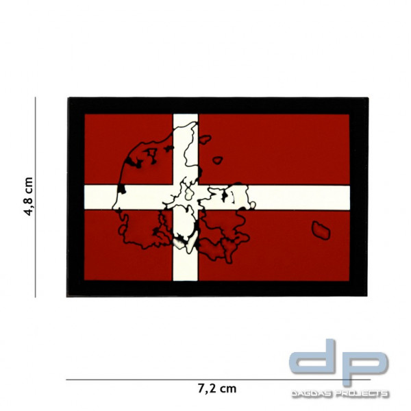 Emblem 3D PVC Dänemark mit Kontur