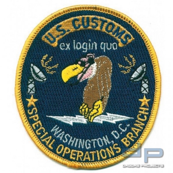 Stoffaufnäher - U.S. Customs - Special Operations Branch - Washington D.C.
