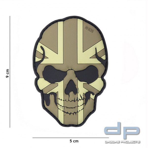 Emblem 3D PVC Skull U.K. dezent