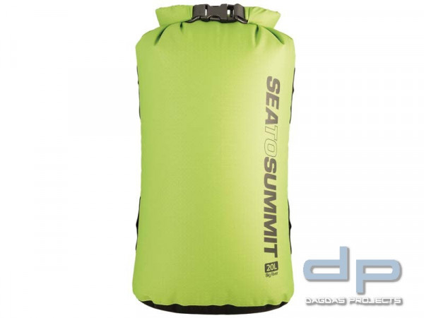 Sea to Summit Big River Drybag 20L, grün,420D Ripstop Nylon, TPU Laminat, Hypalon Schlaufen