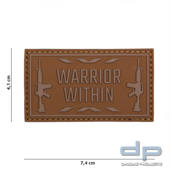 Emblem 3D PVC Warrior Within coyote