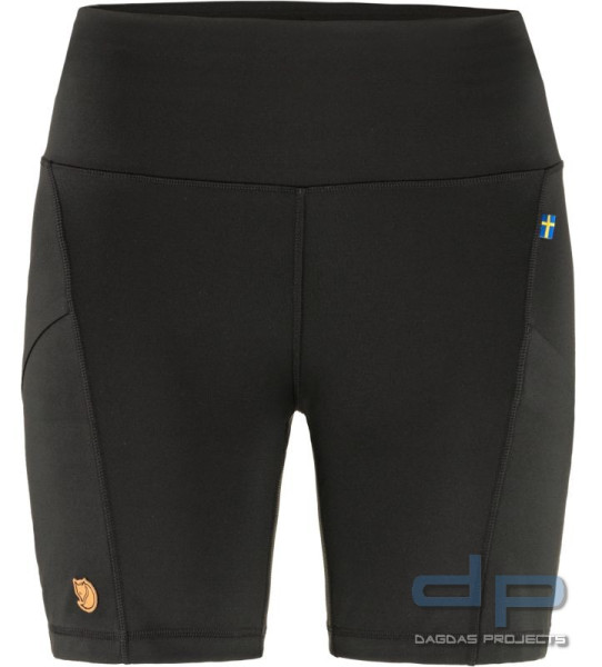 Fjällräven - Abisko 6" Shorts Tights W (Frauen) in Schwarz und Bordeaux