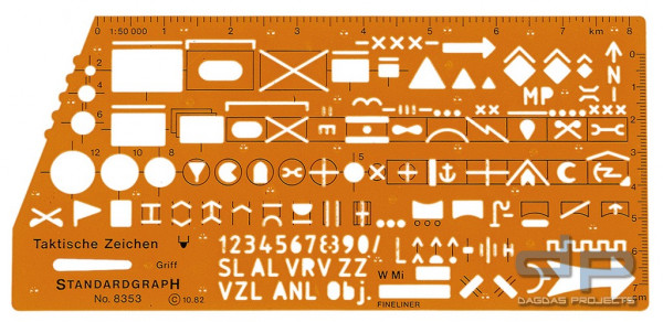 STANDARDGRAPH SCHABLONE FÜR TAKTISCHE ZEICHEN