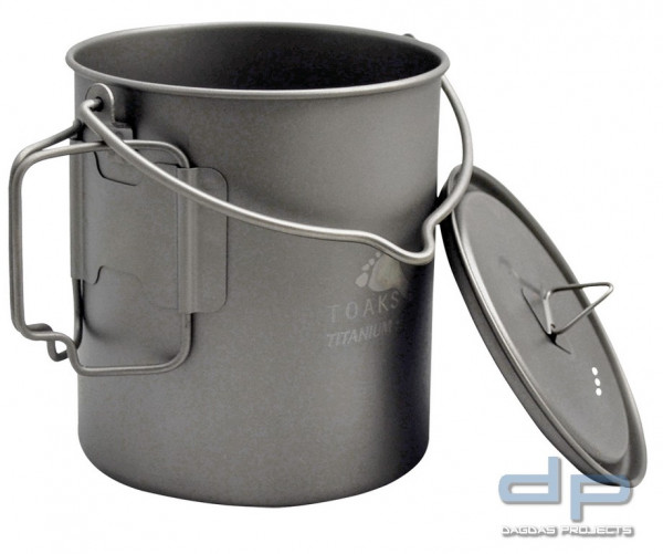 Toaks Titanium Pot 750 ml mit Deckel und Henkel