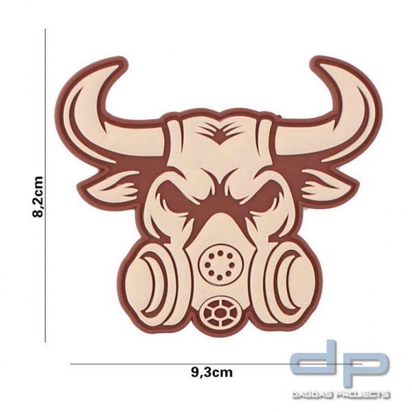 Emblem 3D PVC Gasmask Bull beige