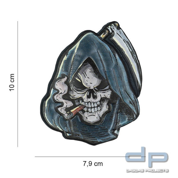 Emblem 3D UV Totenkopf-Sensenmann