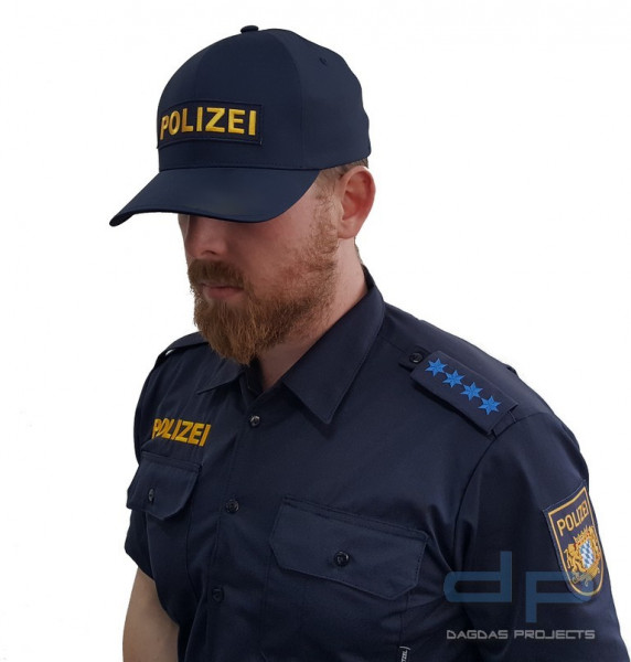 Flexfit Delta Cap Polizei Design Bayern in dark-navy und schwarz