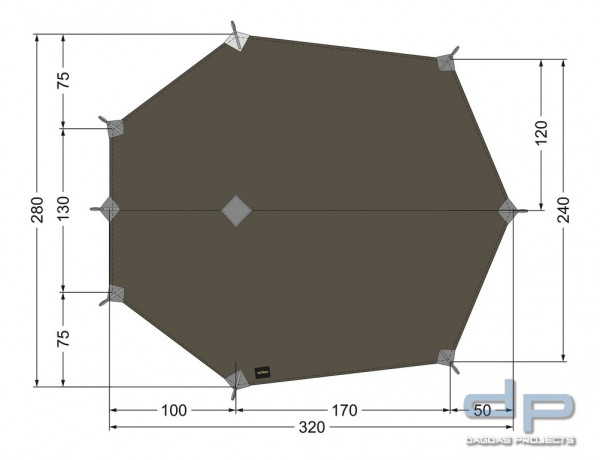 TATONKA TARP WING 3 LT ULTRALEICHT 320 X 280 CM