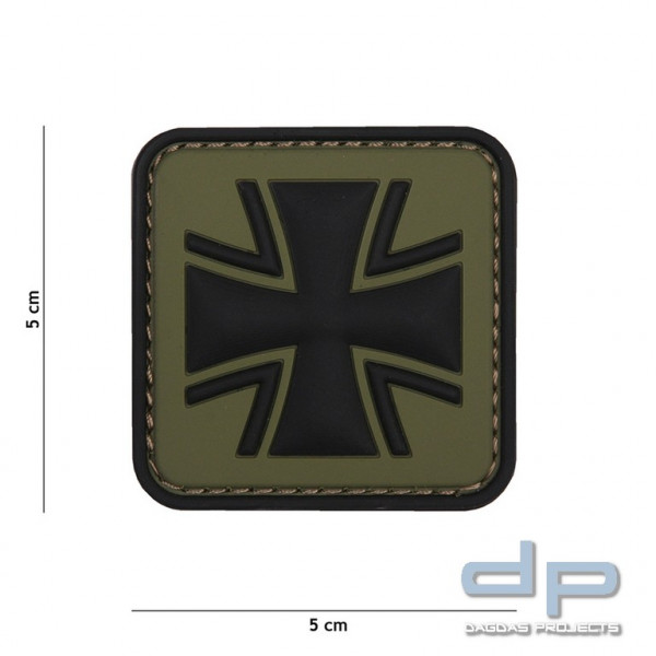 Emblem 3D PVC Deutsches Kreuz grün