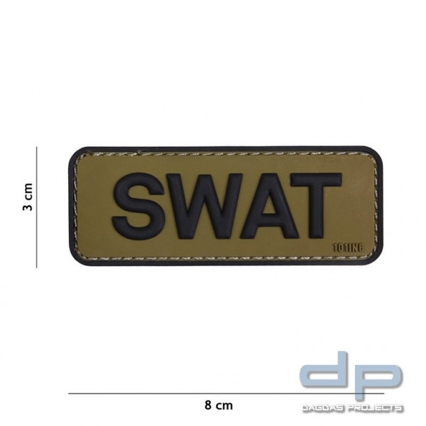 Emblem 3D PVC SWAT grün/schwarz
