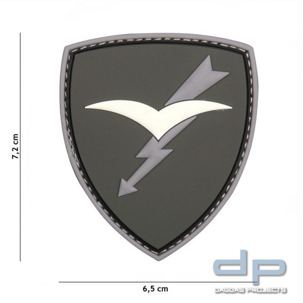 Emblem 3D PVC Paratroopers Brigade Folgore grau