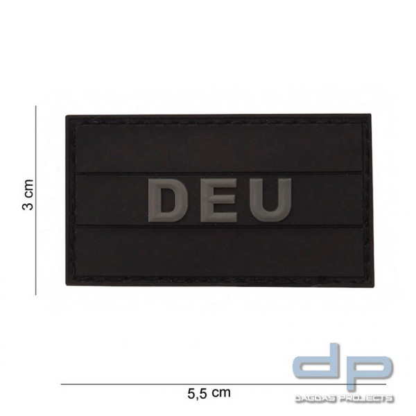 Emblem 3D PVC Deutschland klein (schwarz)