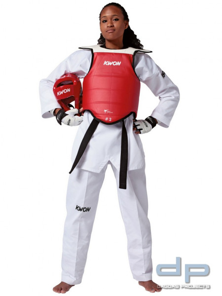 TKD Kampfweste Competition Double CE WT in Rot/Blau