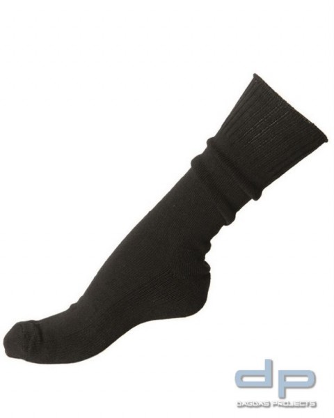 US Socke mit Frottesohle schwarz VPE 12
