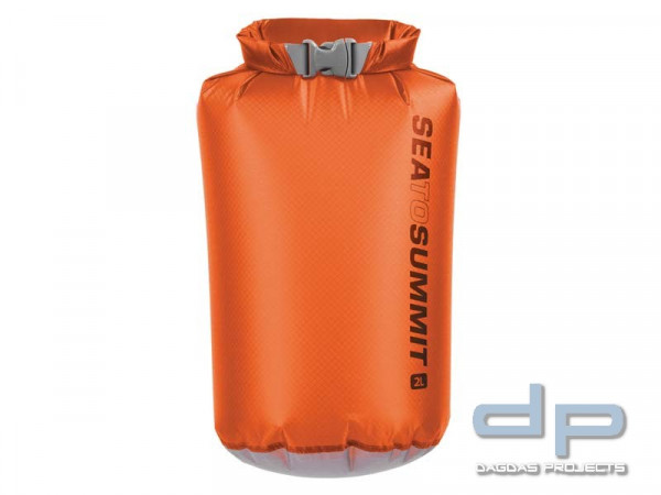 Sea to Summit Ultra-Sil Drysack 2L, orange, Volumen 2 Liter, Ultra-Sil 30D, Hypalon Rollverschluss