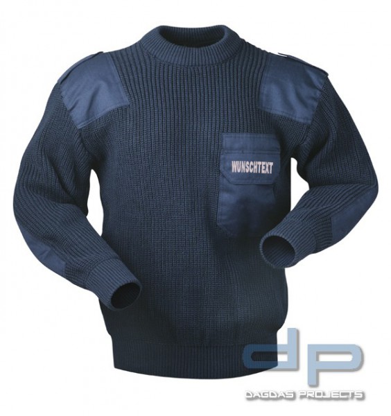 Pullover NAVY mit Aufdruck ORNUNGSAMT auf der Brust in reflex silber Größe 2XL